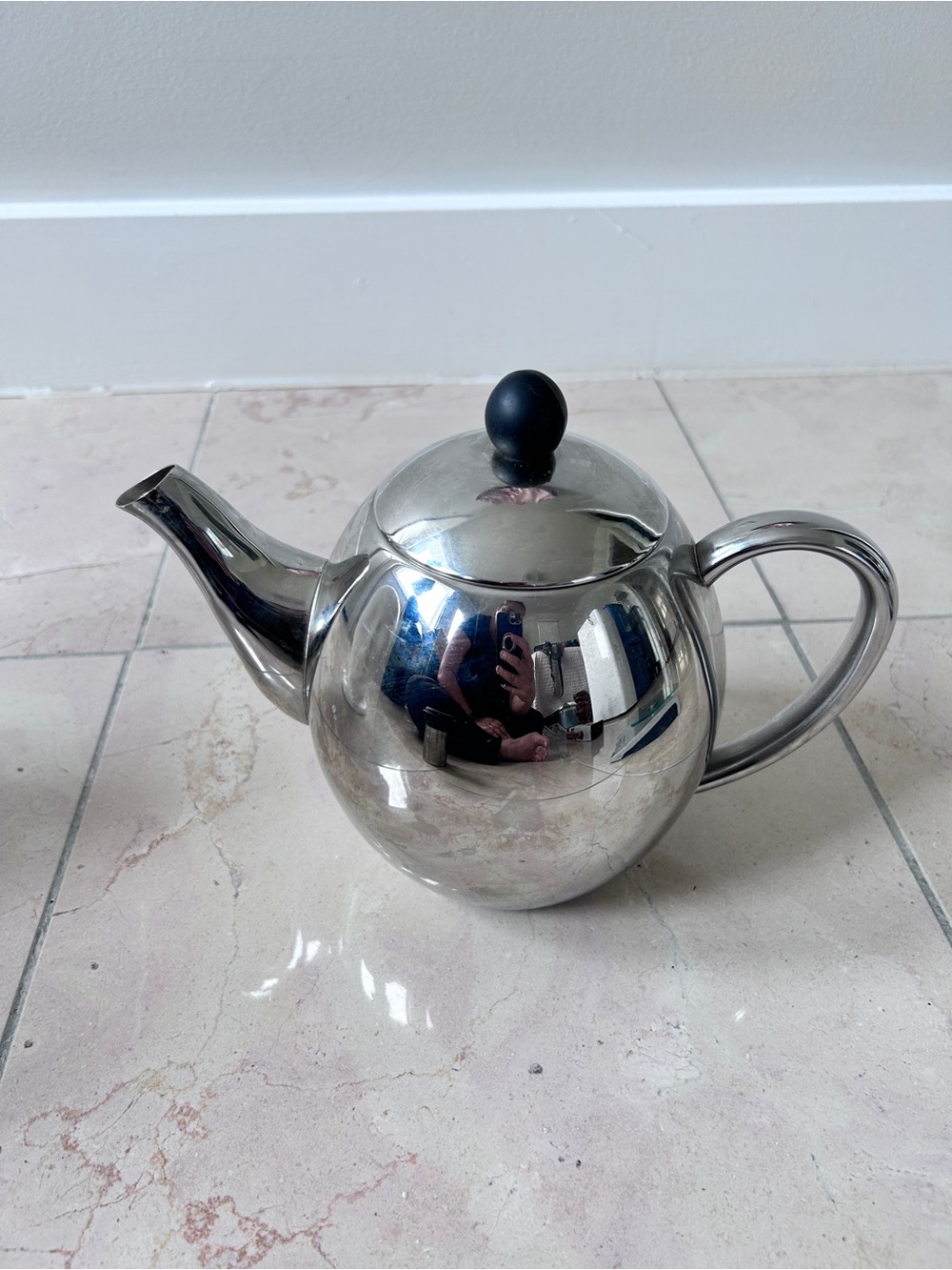 Epicure Stainless Steel Teapot with lid Removable Infuser for teapot or Mug - Picture 2 of 7